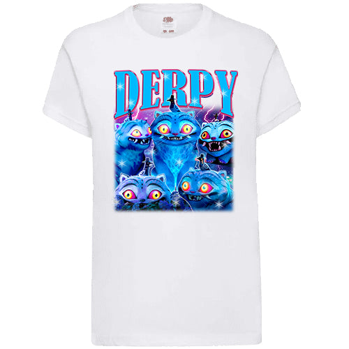 Derpy Demon Cat Vinyl Print T-Shirt