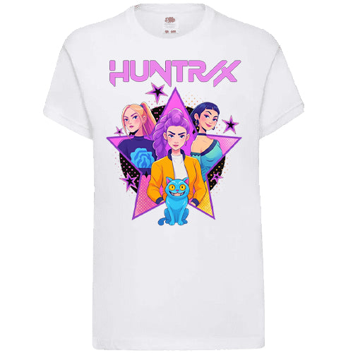 Hunters Pink Star Vinyl Print T-Shirt
